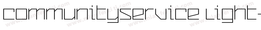 CommunityService Light字体转换